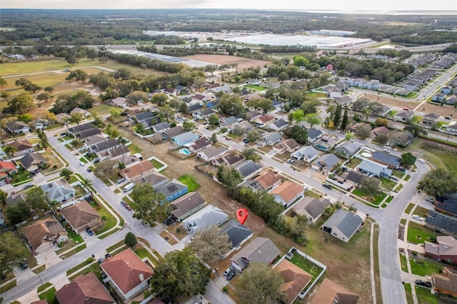 aerial view featuring a residential view