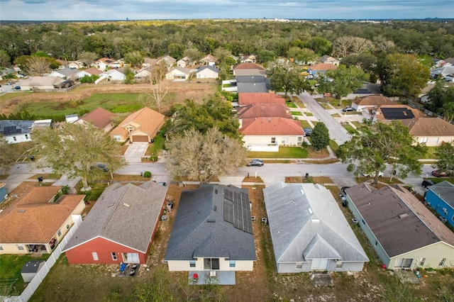 aerial view with a residential view