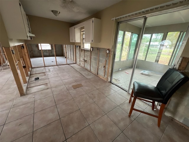 interior space with white cabinets