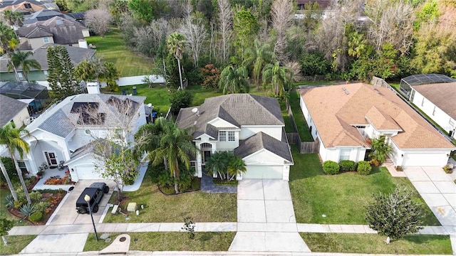 aerial view featuring a residential view