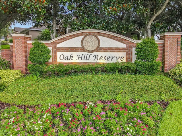 view of community sign