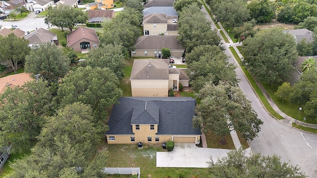 drone / aerial view with a residential view