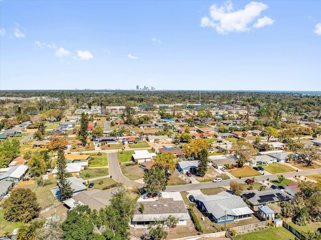 bird's eye view with a residential view