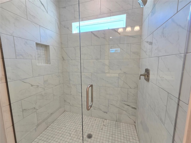 full bathroom with a stall shower