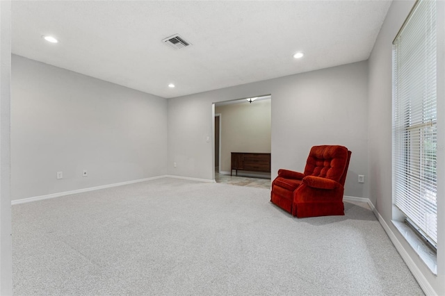 1581 Monica Joy Cir, Longwood, FL 32779 - sitting room with recessed lighting, carpet, visible vents, and baseboards