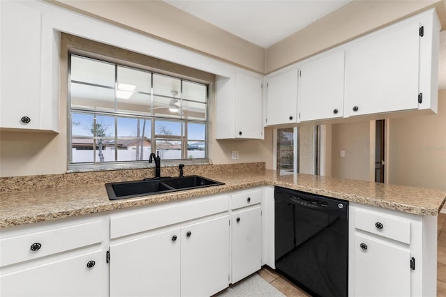 1581 Monica Joy Cir, Longwood, FL 32779 - kitchen with light countertops, dishwasher, a sink, and white cabinetry