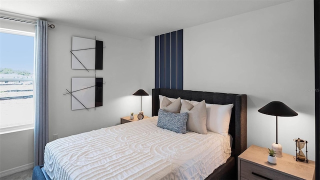 bedroom with baseboards