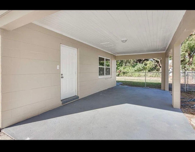 view of patio with fence