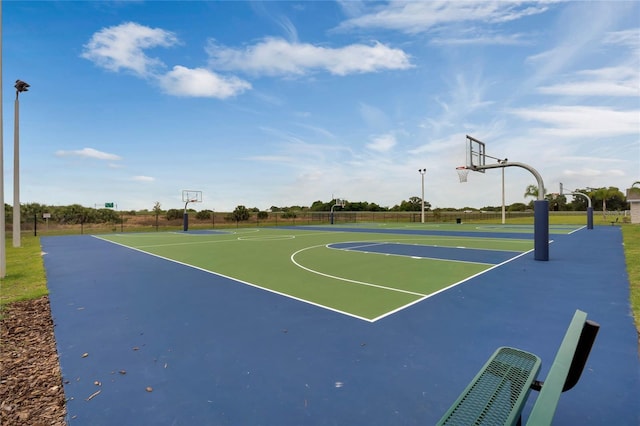 view of basketball court featuring community basketball court