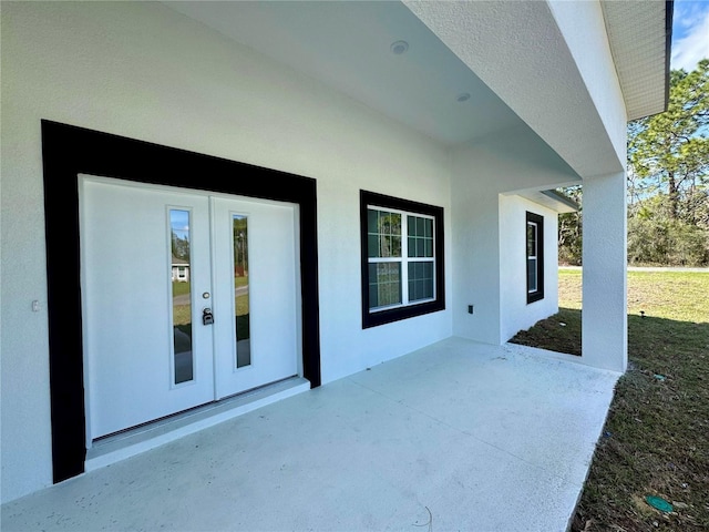 view of patio with french doors