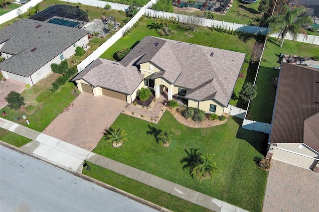 birds eye view of property featuring a residential view