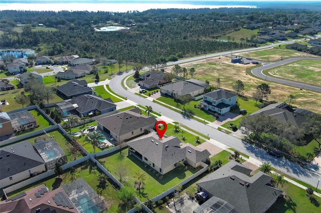 bird's eye view featuring a residential view