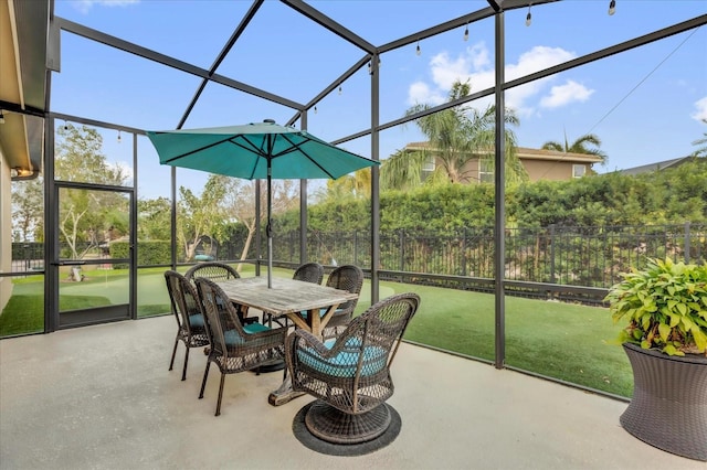 view of sunroom