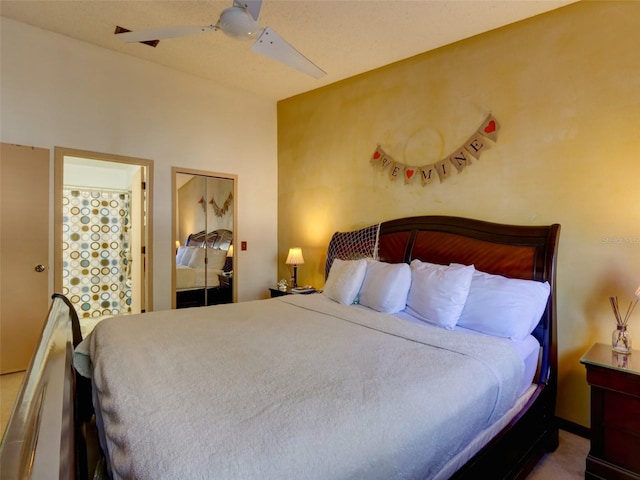 bedroom with ceiling fan