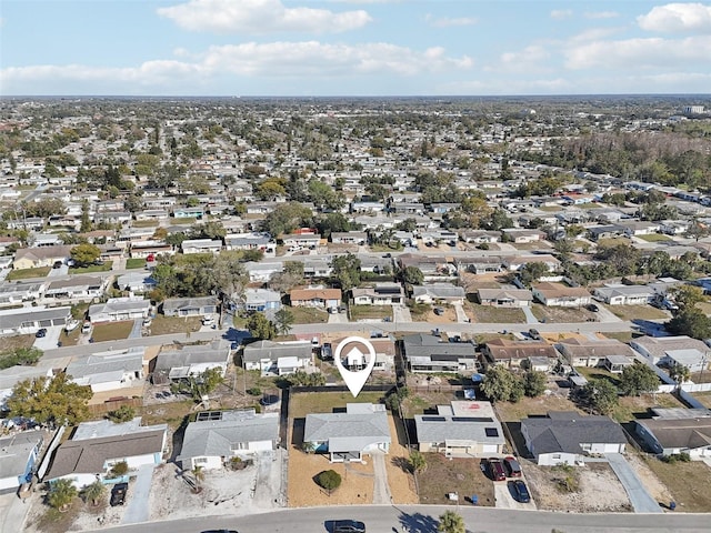 aerial view with a residential view