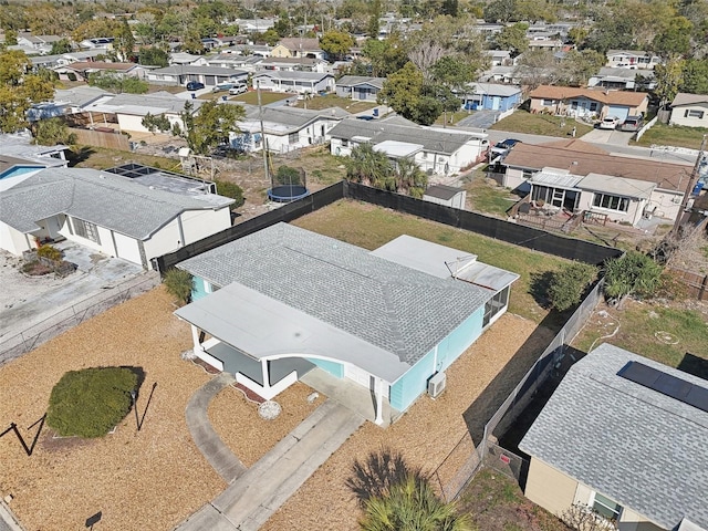 bird's eye view with a residential view