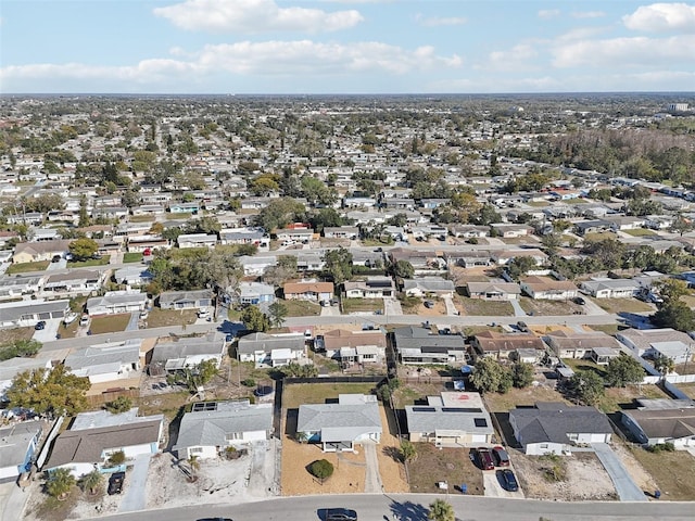 aerial view with a residential view