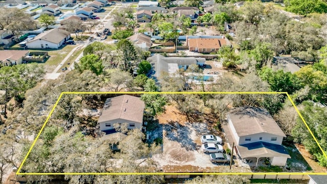 aerial view featuring a residential view