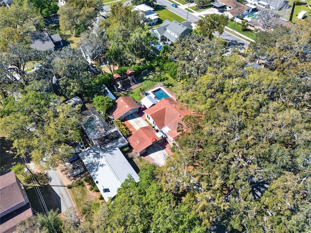 aerial view featuring a residential view