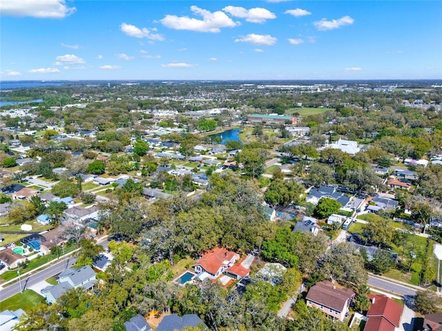 aerial view with a residential view