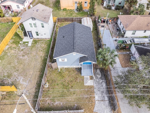 bird's eye view featuring a residential view