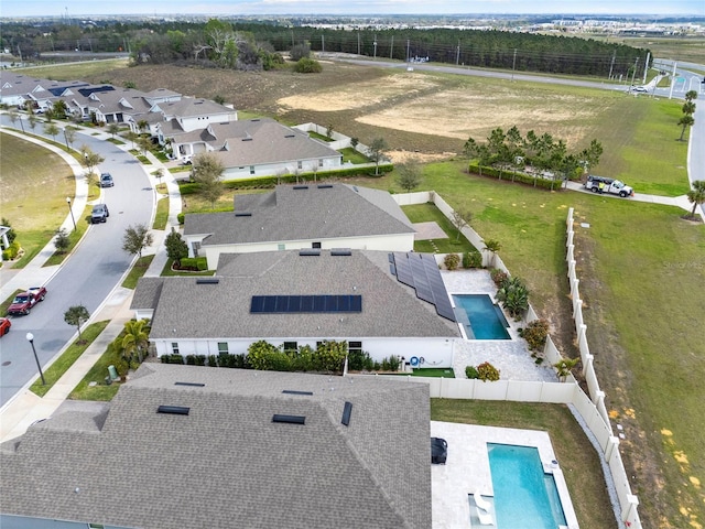 drone / aerial view featuring a residential view