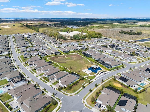 bird's eye view with a residential view