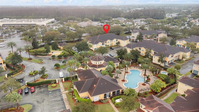 birds eye view of property featuring a residential view