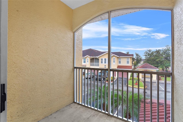 balcony featuring a residential view