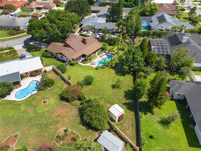 drone / aerial view featuring a residential view