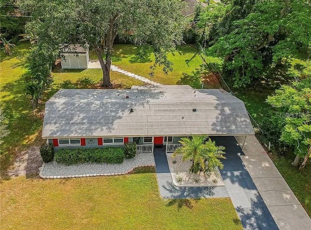 birds eye view of property