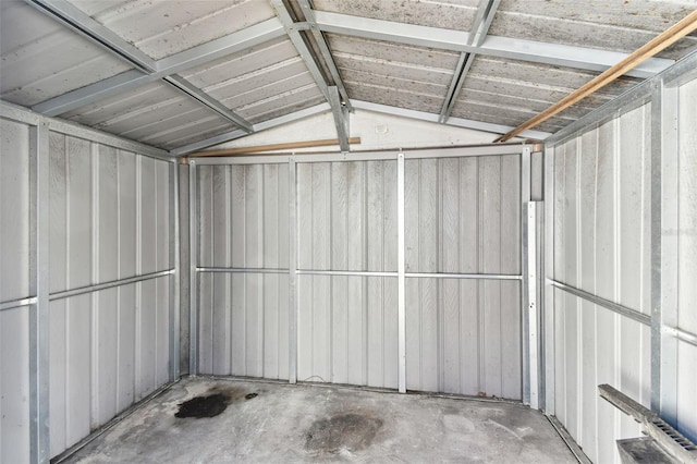 storage room with a garage