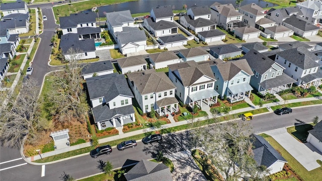 aerial view with a residential view