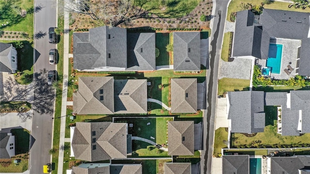 aerial view featuring a residential view