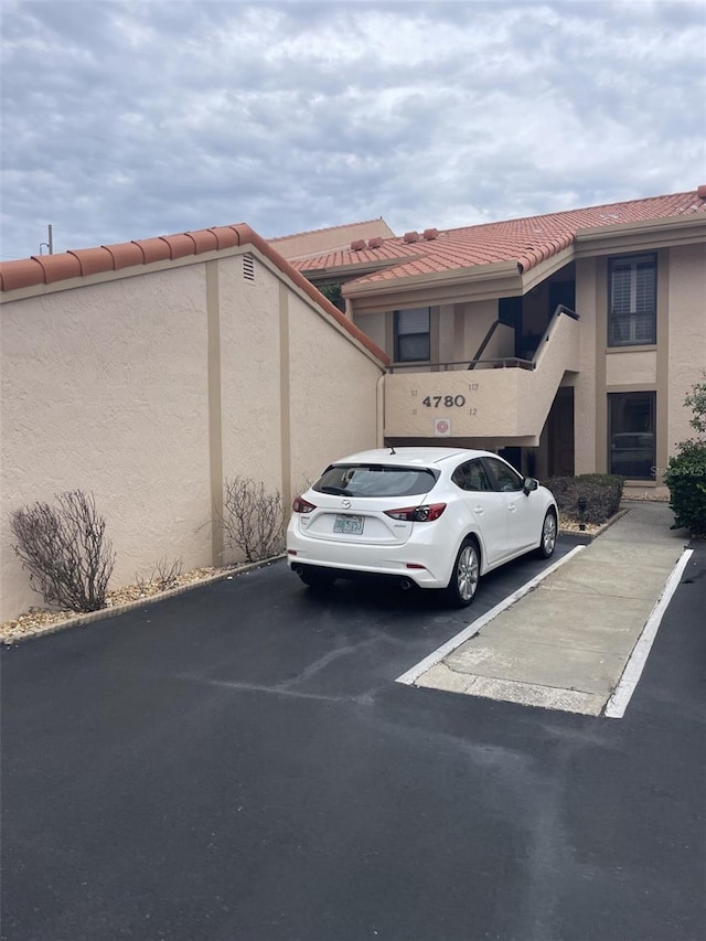 view of uncovered parking lot