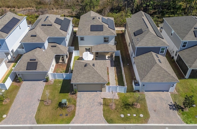 bird's eye view featuring a residential view