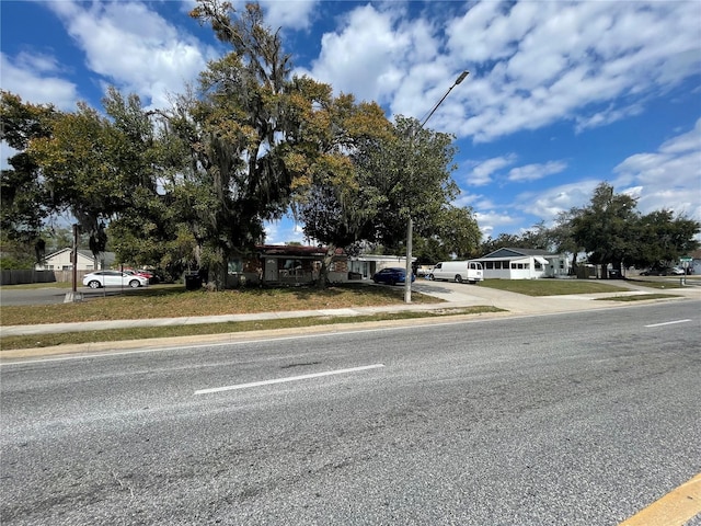 view of road with sidewalks