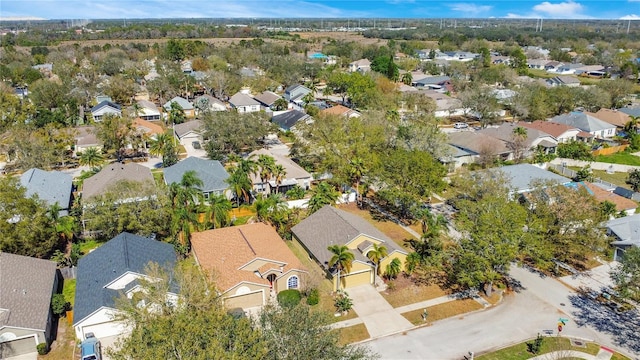 drone / aerial view with a residential view