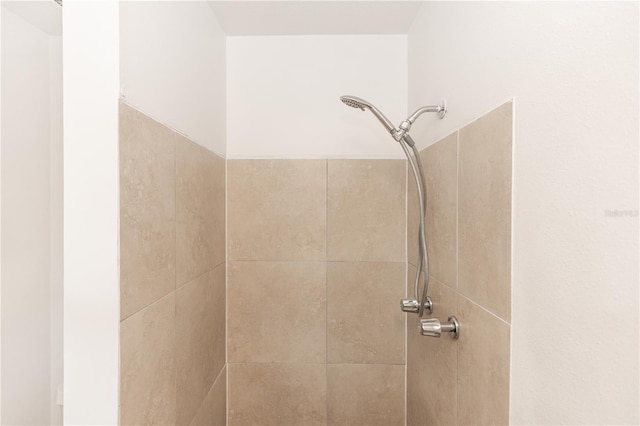 details with tiled shower