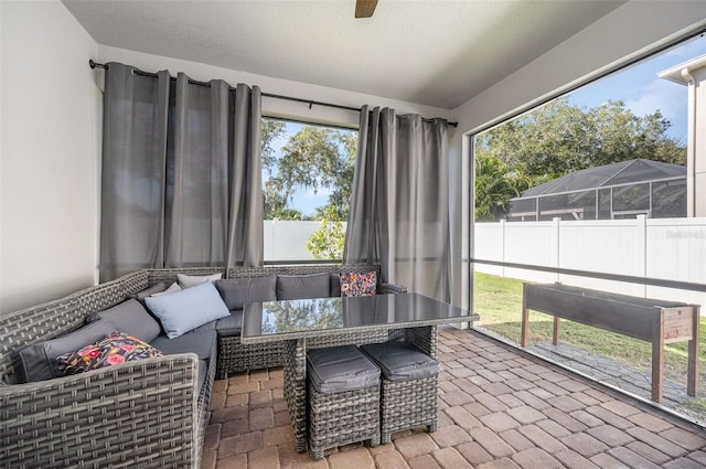 view of sunroom