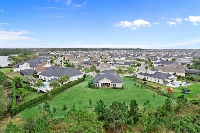 aerial view featuring a residential view