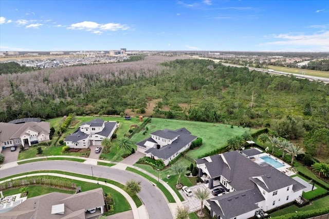 bird's eye view with a residential view