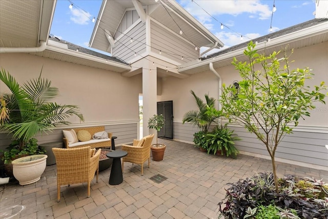 view of patio / terrace with an outdoor hangout area