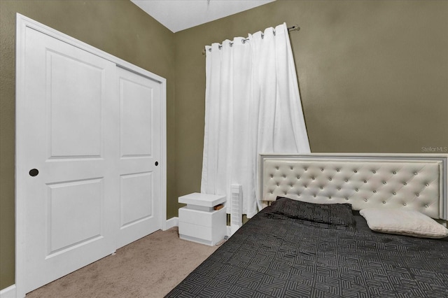 bedroom with carpet