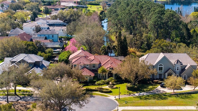 bird's eye view with a residential view