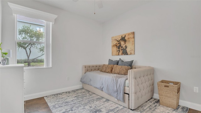 bedroom with baseboards