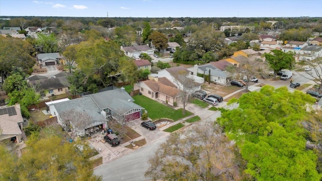 aerial view with a residential view