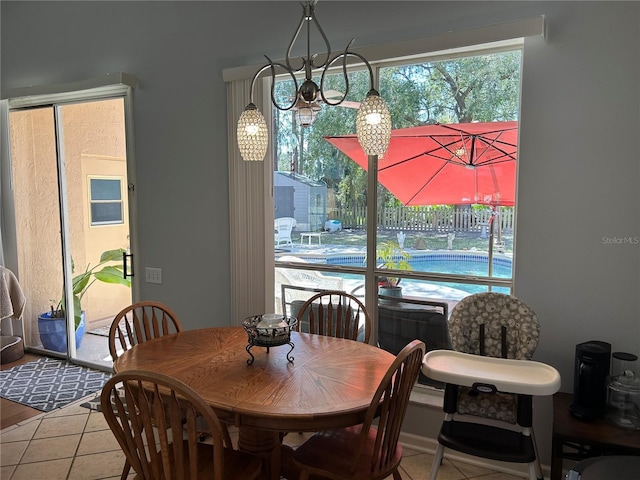 dining room featuring tile patterned floors