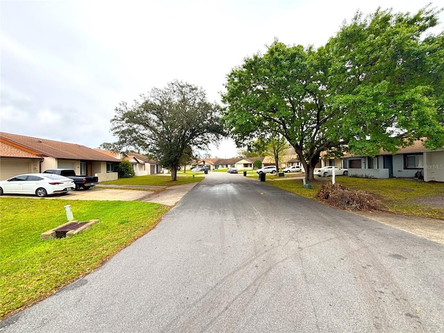 view of road with a residential view