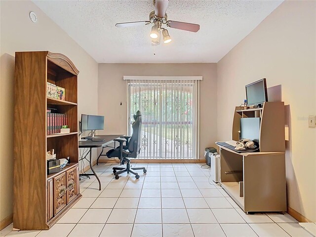 15523 Old Cheney Hwy, Orlando, FL 32828 - office space with a ceiling fan, a textured ceiling, and baseboards